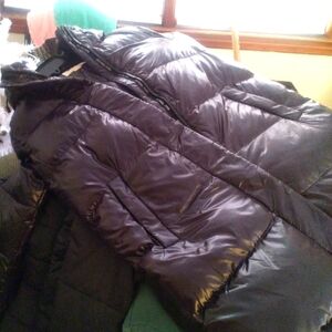 Shiny Black Puffer Jacket